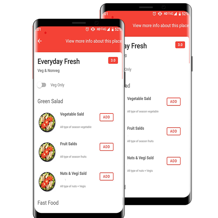 android app food ordering